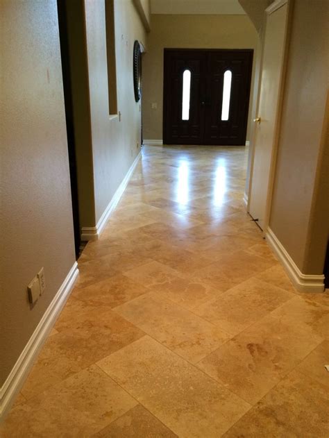 Discusses tools needed and how different types of tile will. 12x24 Travertine in Herringbone | Tile layout, Tile floor ...