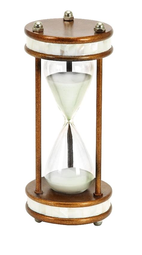Woodland Imports Metal And Glass 60 Minute Hourglass Sand Timers