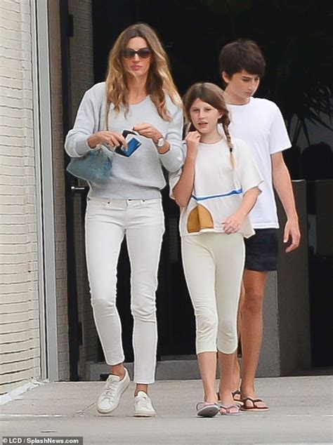 gisele bundchen is a doting mother as she takes daughter vivian and son benjamin shopping in