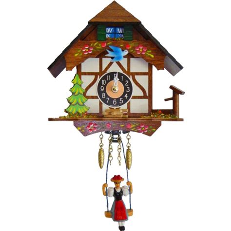 6 Engstler Battery Operated Mini Cuckoo Wall Clock With Music And