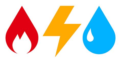 Gas Electricity And Water Icon Stockvectorkunst En Meer Beelden Van