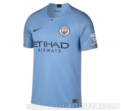 Trainer pep guardiola soll mit der arbeitseinstellung von leroy sané bei manchester city nicht zufrieden sein. Manchester City 2018-19 Nike Home Kit - Todo Sobre Camisetas