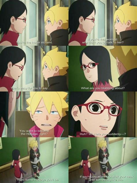 Boruto Trying To Talk With Sarada About Her Friends Situation Anime