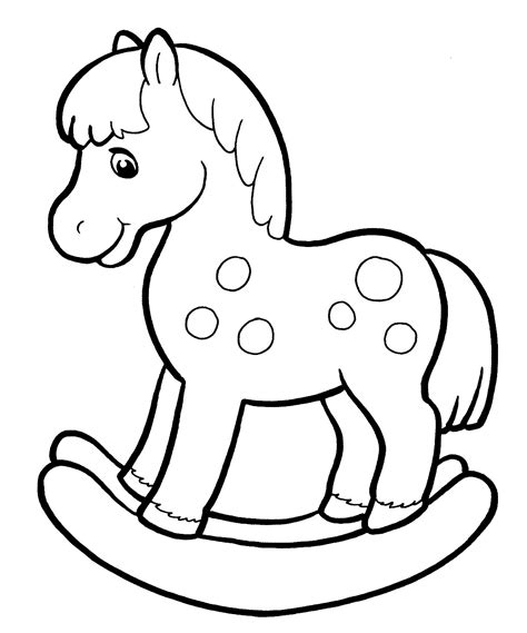 Детская раскраска лошадка распечатать