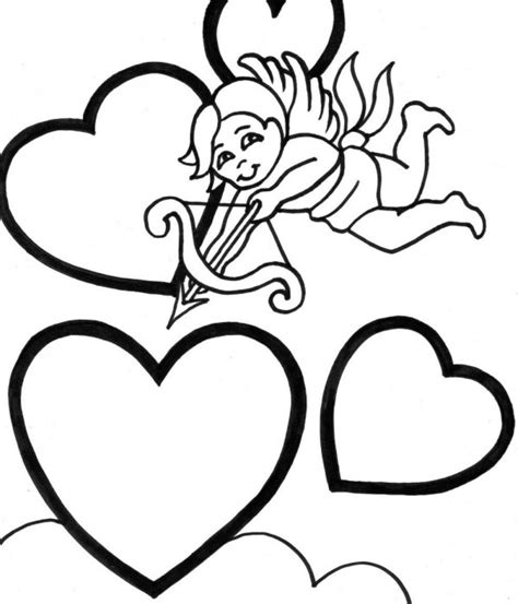 Dibujos Infantiles De Amor Para Colorear Cupidos Para Descargar