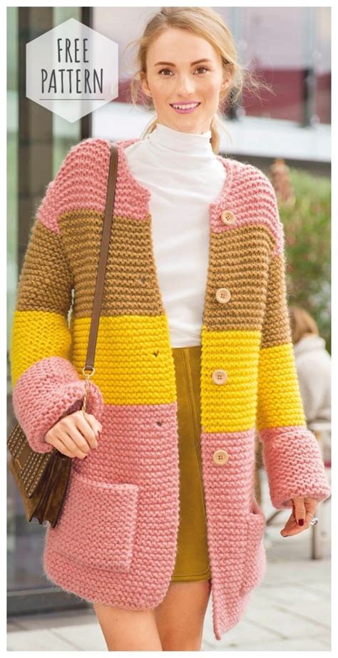 Garter Stitch Cardigan Free Pattern