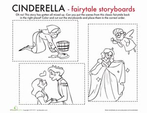 The cinderella left the palace without being told, the prince had searched a lot, but the cinderella was not visible inside. Color the Cinderella Moment | Worksheet | Education.com