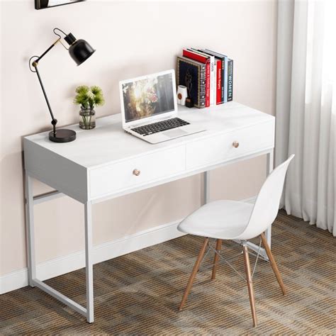 Tribesigns 47 Computer Desk With 2 Drawers Modern Simple