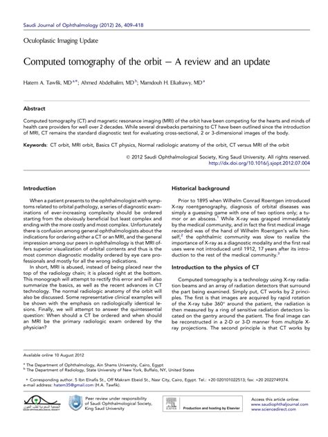 How is a ct scan better than x ray? (PDF) Computed tomography of the orbit - A review and an ...