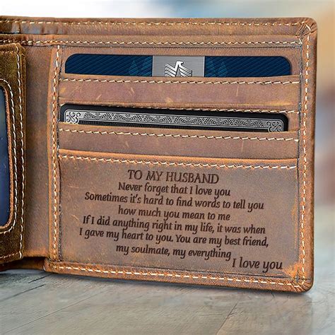 Huge sale on a gift for him now on. V1705 - You're My Everything - For Husband Engraved Wallet ...
