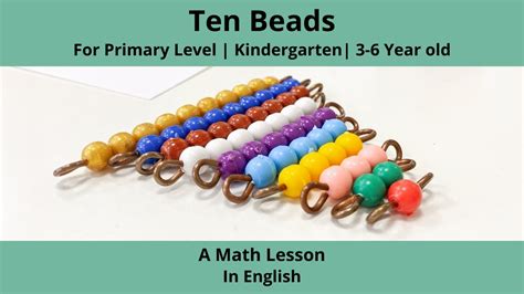 Counting With Bead Bars A Montessori Way Of Learning Math Primary