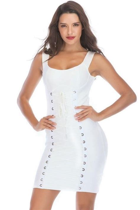 Ribbed Dresses Ivory Dresses Mini Dresses Bandage Dress Bodycon