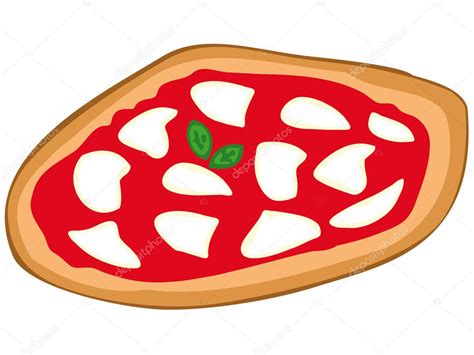 Pizza Margherita ⬇ Vector Image By © Milla74 Vector Stock 3105226