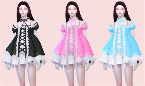 Sims4downloads — Zauma Ts4 Tera Dress New Mesh Converted