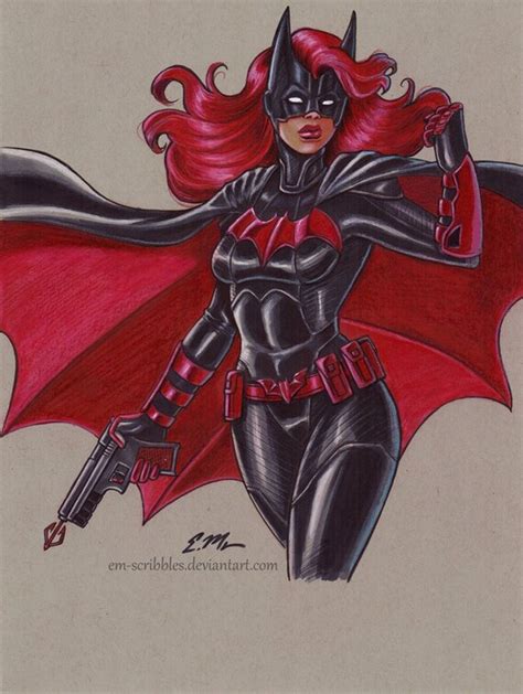 Original Batwoman Dc Comics Drawing Art Pin Up By Eric Matos Etsy