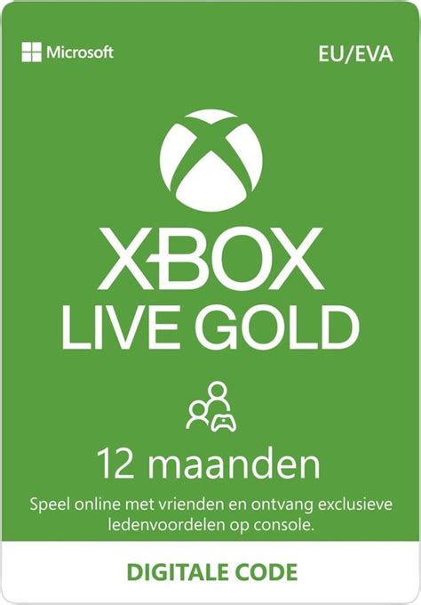 Microsoft Xbox Live Gold 12 Maanden Abonnement Xbox Series Xs