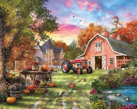 Autumn Farm 1000 Piece Puzzle At Frank Berning Blog