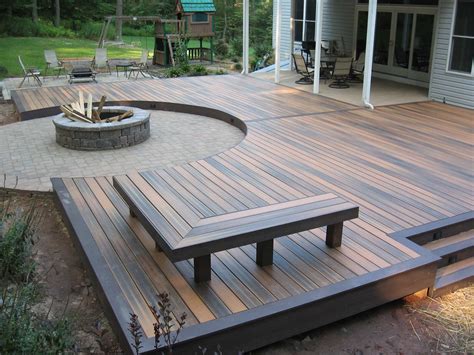 How To Build A Fire Pit In A Wood Deck Builders Villa