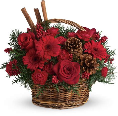 Flowers are welcome any time of year and they are the best way to tell loved ones that they are in your thoughts. Christmas Flower Basket|Essex Florist with free delivery