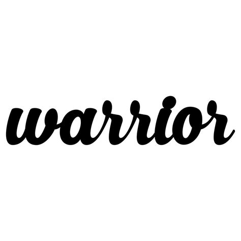 Warrior Metal Word Sign 13 Colors Cursive Home Decor Sign Etsy