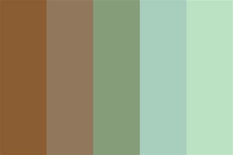 Brown Green Fade Color Palette