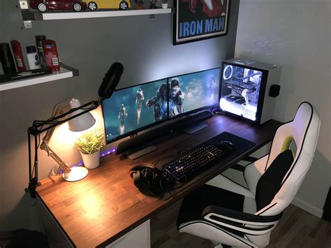 DIY Computer Desk Ideas Video Game Rooms Computer Desk Setup Desk Setup