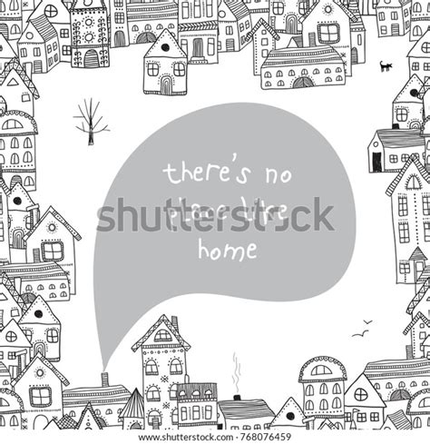 There No Place Like Home Quote Stock Vector Royalty Free 768076459 Shutterstock