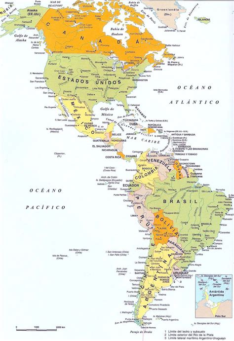 Mapa Continente Americano Escola Educação