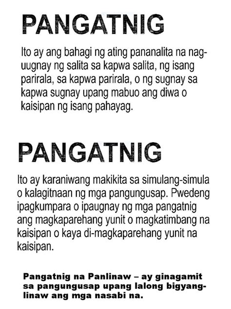 Pangatnig Na Panlinaw Pdf