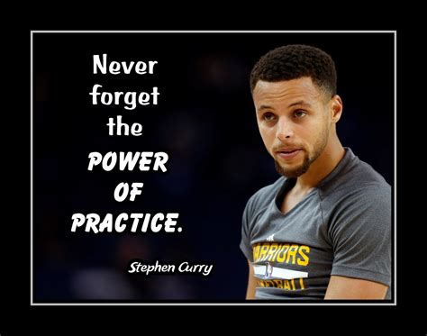 Stephen Curry Inspirational Basketball Quote Poster Hoops Wall Art