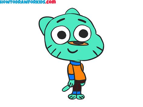 How To Draw Gumball Easy Drawing Tutorial For Kids