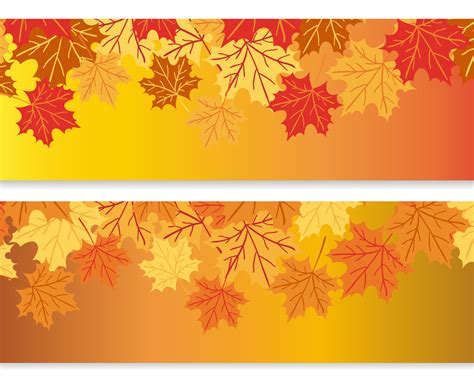 Autumn Leaves Clip Art Banners