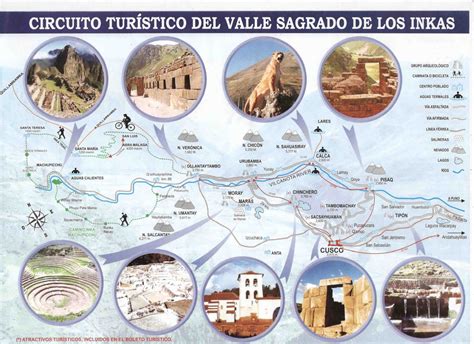 Guia Cusco Peru Imagenes Mapa Del Circuito Turistico Valle Sagrado