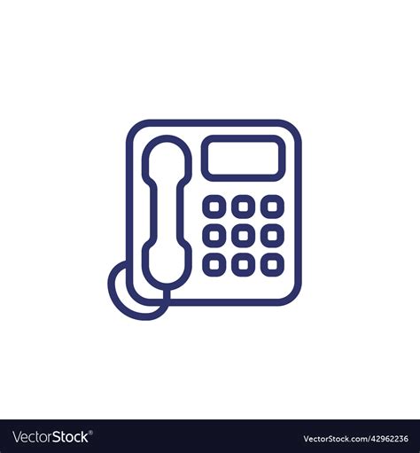 Voip Phone Line Icon Royalty Free Vector Image