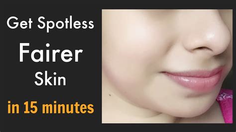 How To Get Spotless Fairer Skin At Home In 15 Minutes Youtube
