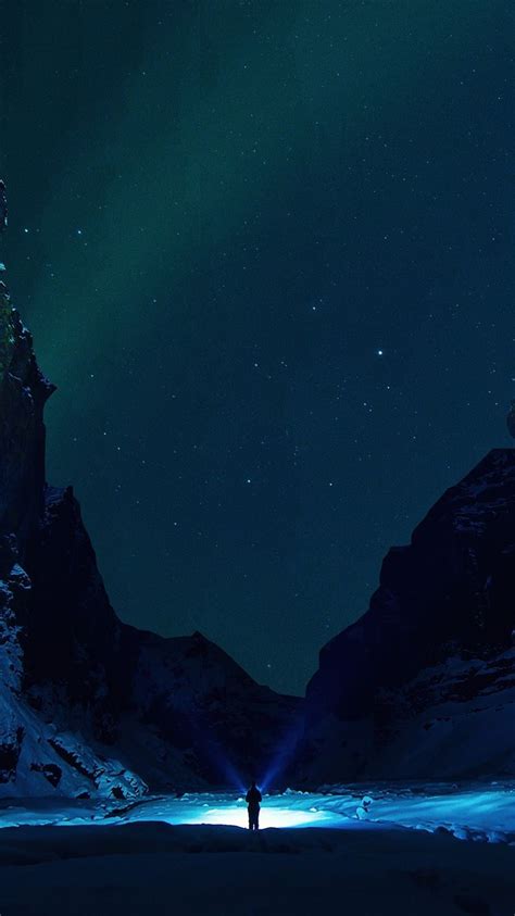 Winter Dark Night Mountain Iphone 8 Wallpapers Free Download