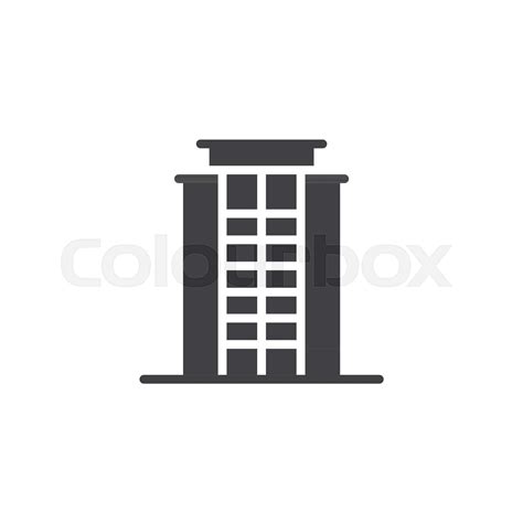Residential Building Icon Vector Stock Vector Colourbox