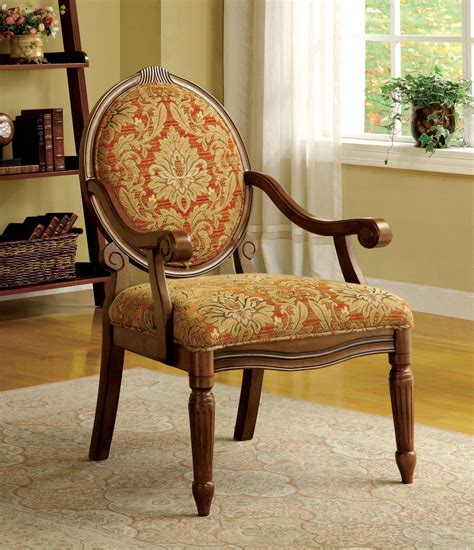 See more ideas about old chair, old chairs, repurposed furniture. Hammond Antique Oak Fabric Accent Chair from Furniture of America (CM-AC6024) | Coleman Furniture