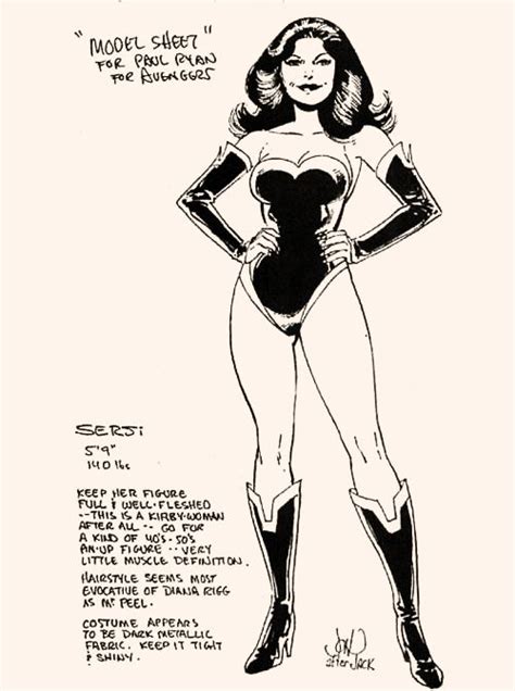 sersi model sheet by john byrne 1989 comic book artists comic book characters comic artist