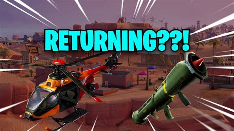 Choppas And Guided Missile Launcher Returning To Fortnite Fortnite