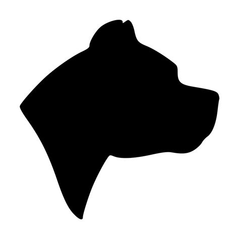 Pit Bull Head Vinyl Decal Sticker Dog Profile Silhouette Pitbull