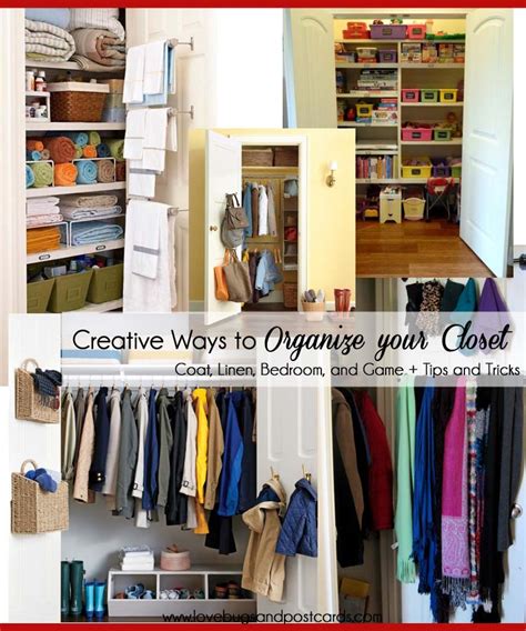 One way to make craft room organization more creative is by turning simple items into something beautiful. Creative Ways to Organize your Closet - Lovebugs and Postcards