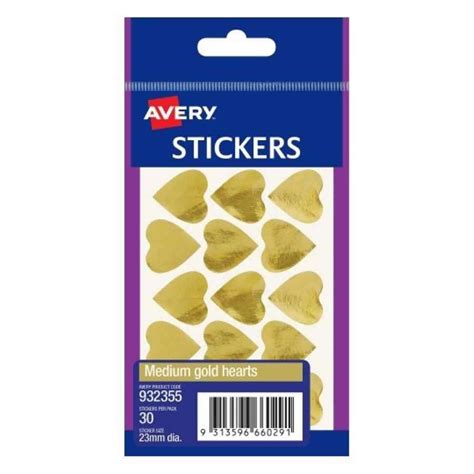 Avery Heart Stickers 23mm Labl6615 Cos Complete Office Supplies