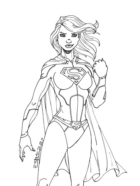 Dibujos De Supergirl Para Colorear Pintar E Imprimir Gratis My Xxx Hot Girl