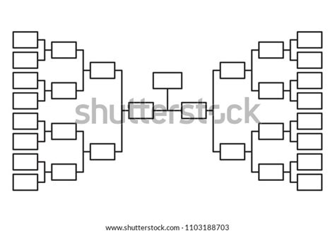Tournament Bracket 16 Team Icon Template Stock Vector Royalty Free