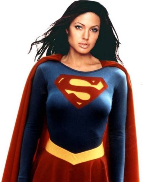 Actress Angelina Jolie As Supergirl Favorite Celebrities Superman And Superwoman Angelina