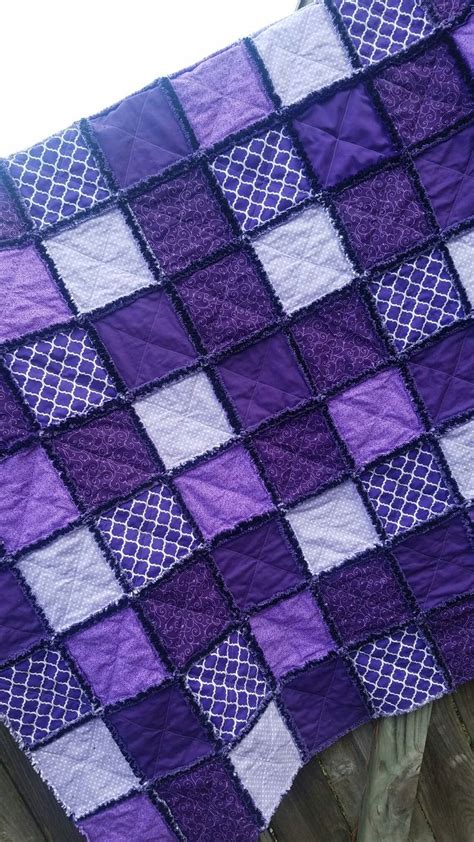 Shades Of Purple Rag Quilt Flannel Rag Quilts Rag Quilt Patterns Quilts