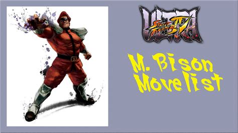 Ultra Street Fighter Iv M Bison Move List Youtube