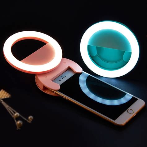 Smartphone LED Ring Selfie Light Portable Pocket Ring Light Enhancing