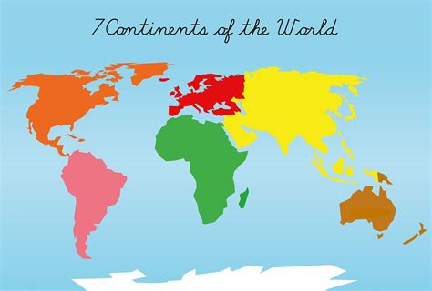 You'll need your bead bars and your printer! Montessori Puzzle Maps - 7 Continents of the World ...